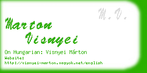 marton visnyei business card